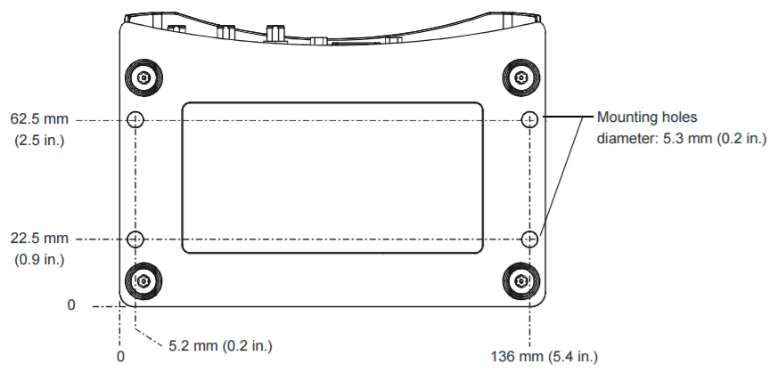 AirLink GX450 Mounting Dimensions 