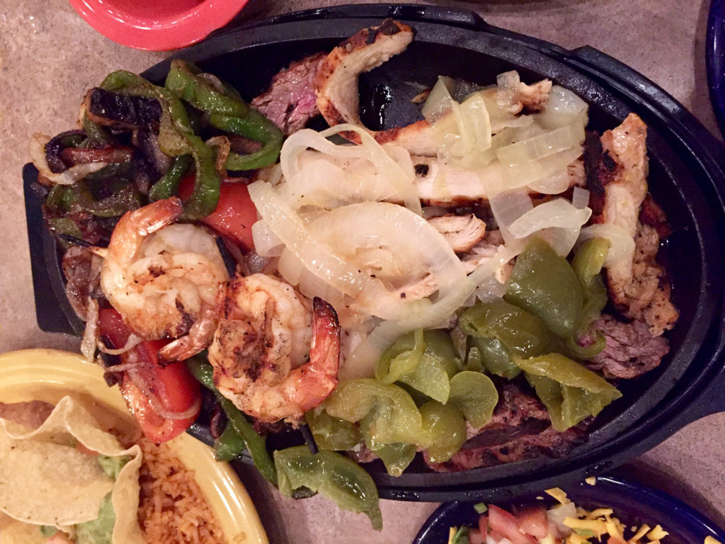 Beef, Chicken, Shrimp Fajitas