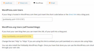 Wordpress Embed URL