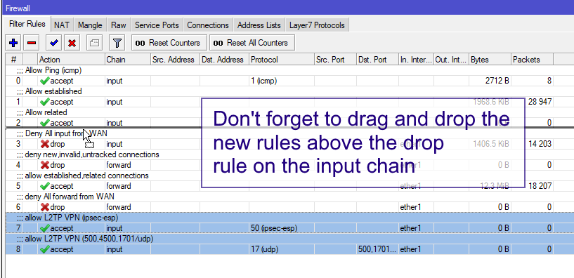 mikrotik default firewall