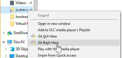 opening windows explorer using git bash tutorial