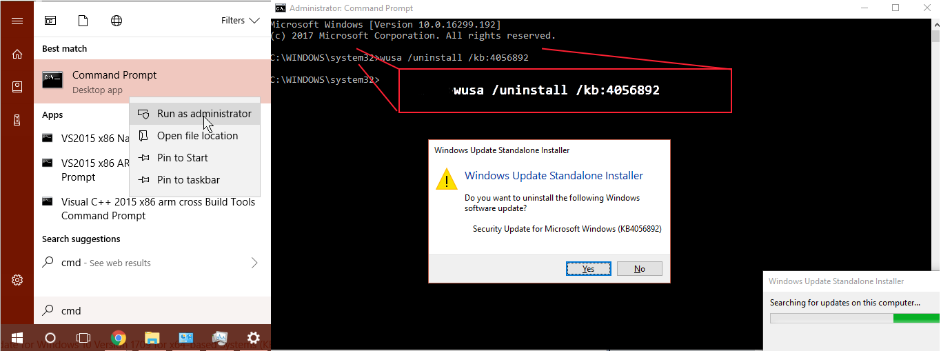 windows 10 update kb4056892