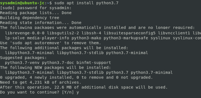 update python debian