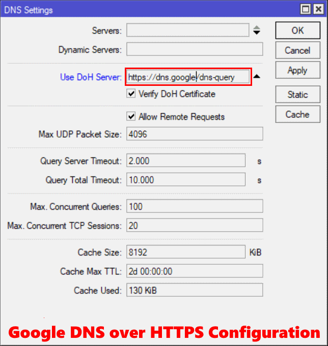 MikroTik Tutorial: How to enable DNS over HTTPS (DoH) - jcutrer.com